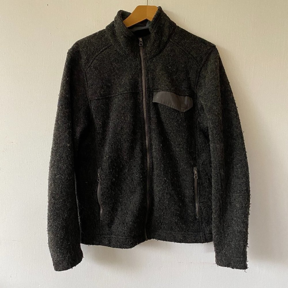 Marmot‎ Wool Blend Jacket Womens Small Gray Zip Pockets Mid Weight Gorpcore